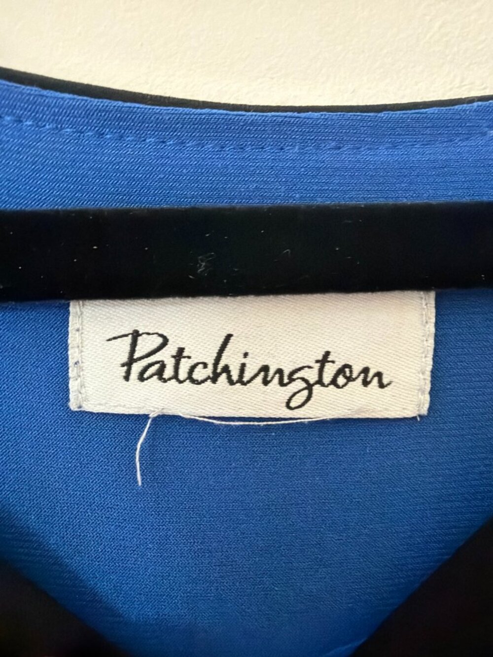 Patchington Black Blue Colorblock Long Sleeve Top - Size XL (Tag Missing)
